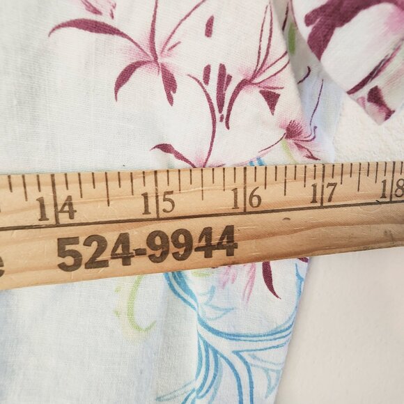 Tommy Bahama Girls Button Down Shirt Collar Floral Print M/8-10 Linen Blend - Picture 10 of 13